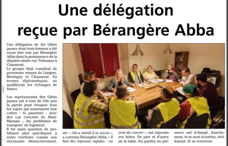 Rencontre avec les gilets jaunes Rencontre avec les gilets jaunes