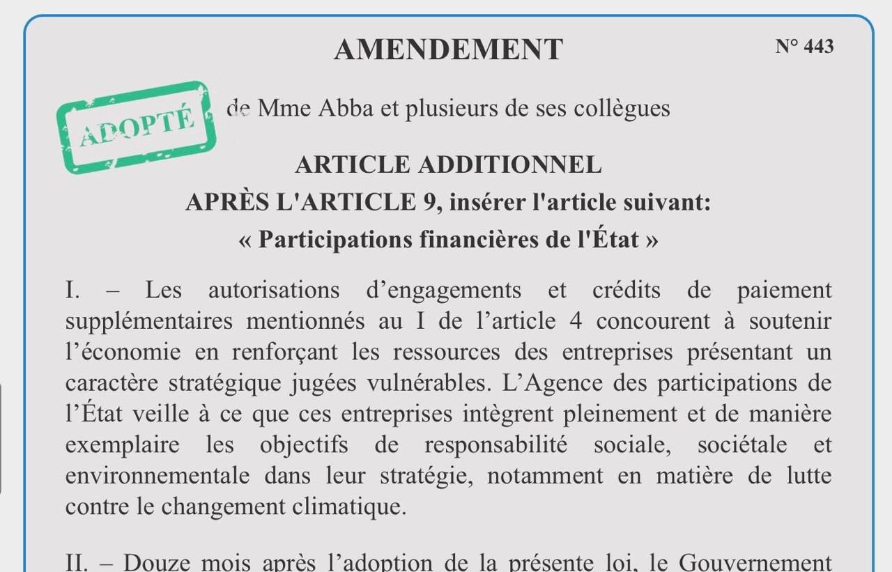 Le soutien aux entreprises stratégiques doit s'accompagner d'exigences écologiques Le soutien aux entreprises stratégiques doit s'accompagner d'exigences écologiques